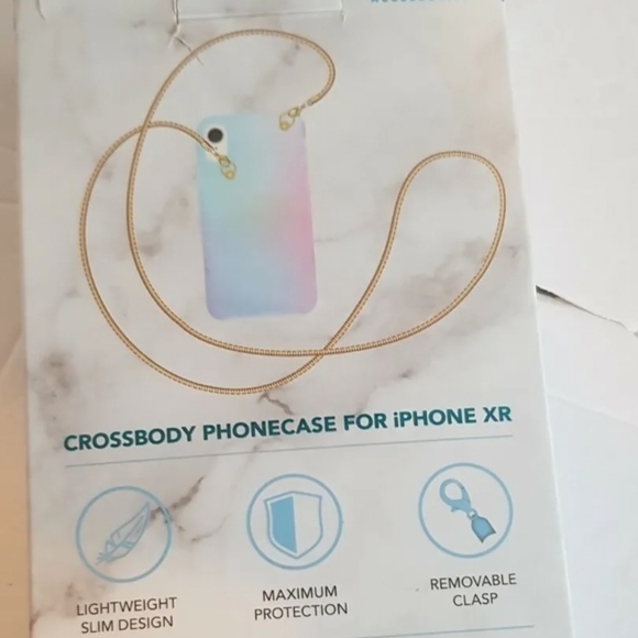 Core Audio Cotton Candy Pastel Crossbody Chain iPhone XR Case - Picture 4 of 8